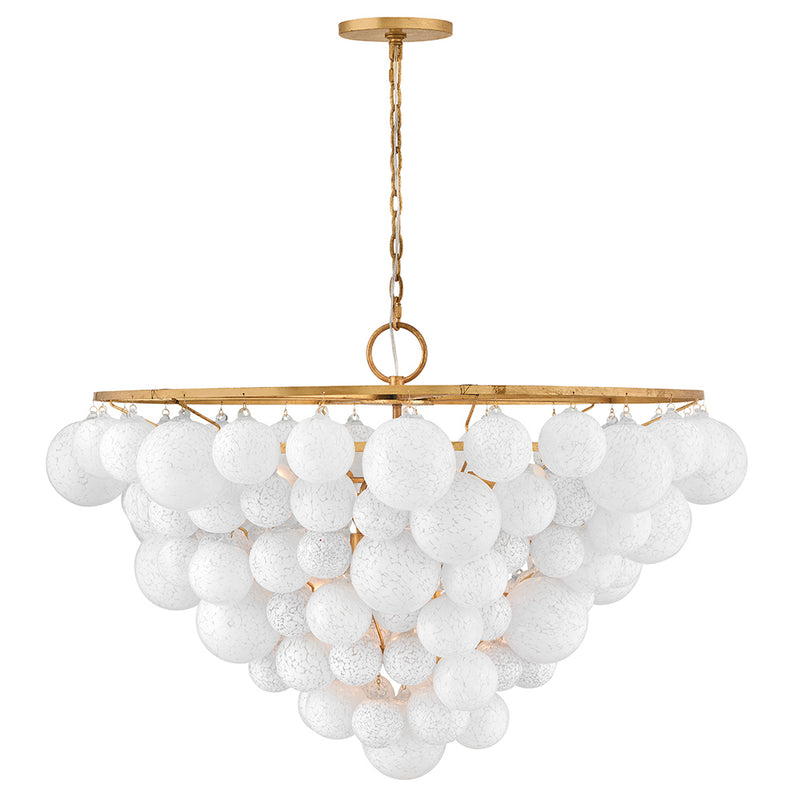 Fredrick Ramond FR41568DA LED Chandelier, Distressed Brass