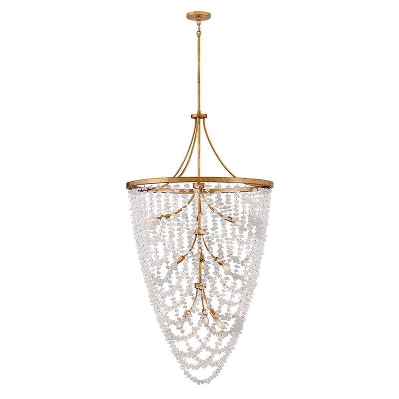 Fredrick Ramond FR41598DA LED Chandelier, Distressed Brass