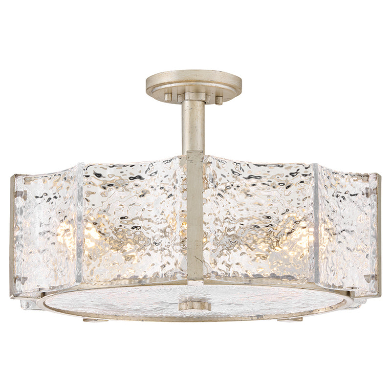 Fredrick Ramond FR41603GG LED Semi-Flush Mount, Glacial