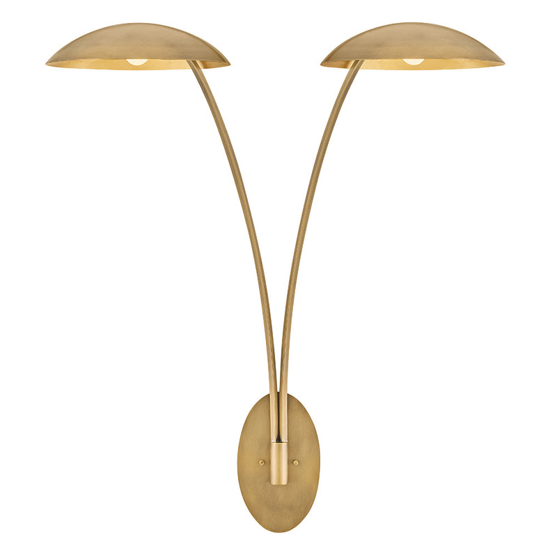 Fredrick Ramond FR41642HB-GLF LED Wall Sconce, Heritage Brass