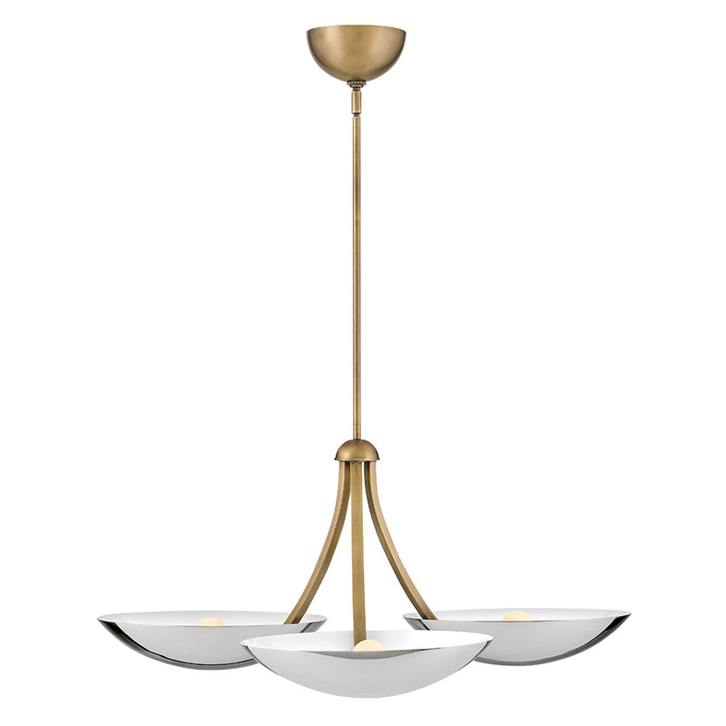 Fredrick Ramond FR41646HB-CM LED Chandelier, Heritage Brass