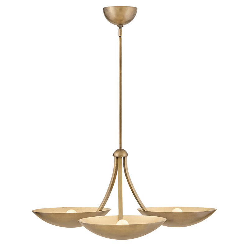 Fredrick Ramond FR41646HB-GLF LED Chandelier, Heritage Brass