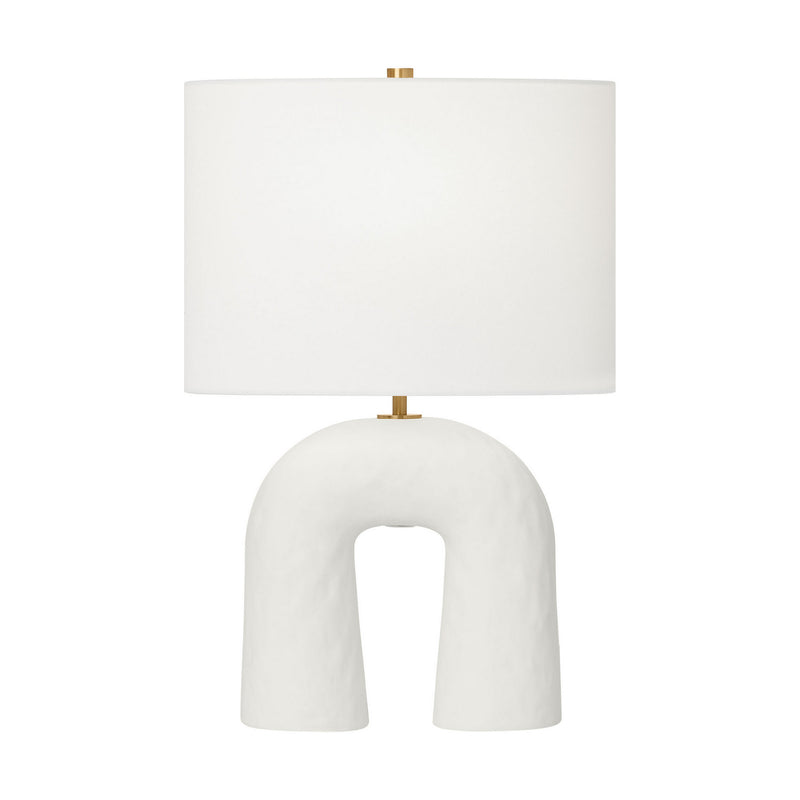 Visual Comfort Studio HT1081MWC1 One Light Table Lamp, Matte White Ceramic