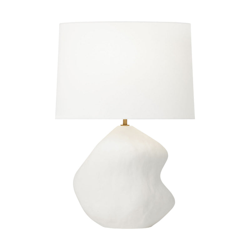 Visual Comfort Studio HT1091MWC1 One Light Table Lamp, Matte White Ceramic