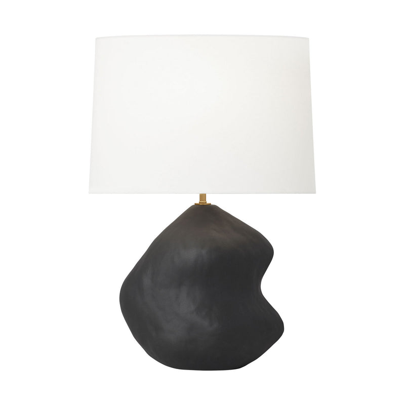 Visual Comfort Studio HT1091RBC1 One Light Table Lamp, Rough Black Ceramic