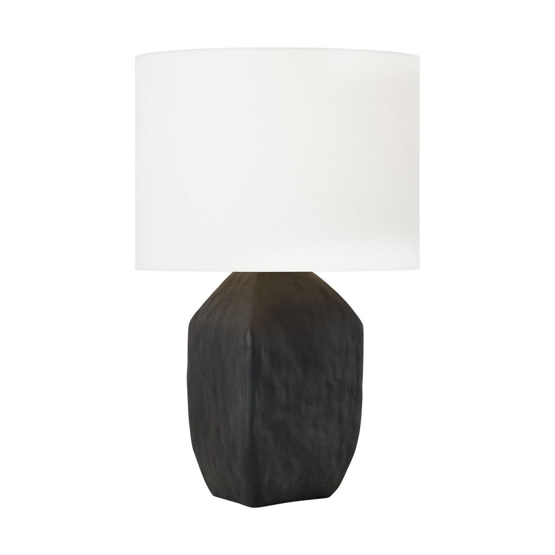 Visual Comfort Studio HT1101RBC1 One Light Table Lamp, Rough Black Ceramic