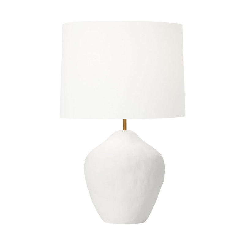 Visual Comfort Studio HT1111MWC1 One Light Table Lamp, Matte White Ceramic
