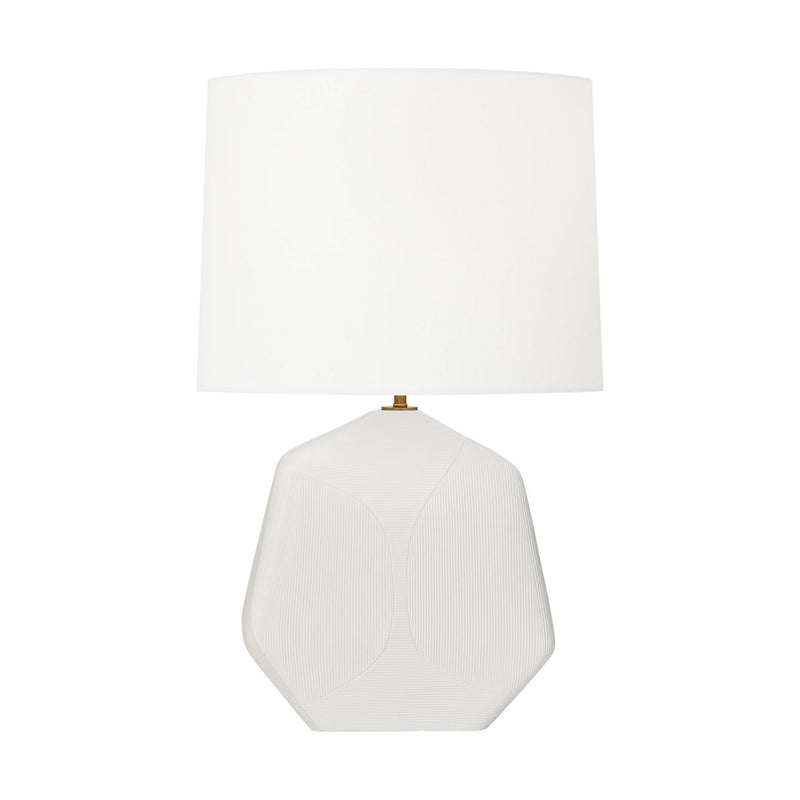 Visual Comfort Studio HT1121MWC1 One Light Table Lamp, Matte White Ceramic