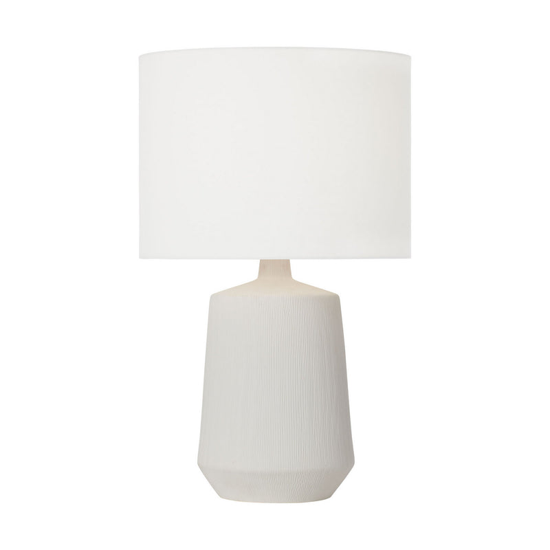 Visual Comfort Studio HT1131MWC1 One Light Table Lamp, Matte White Ceramic