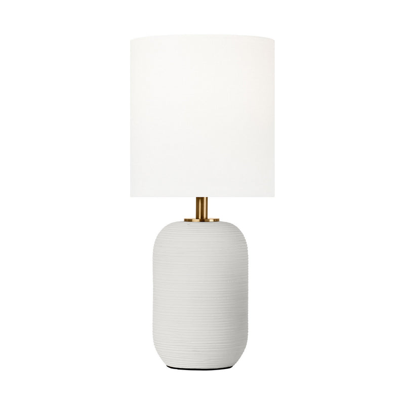 Visual Comfort Studio HT1141MWC1 One Light Table Lamp, Matte White Ceramic