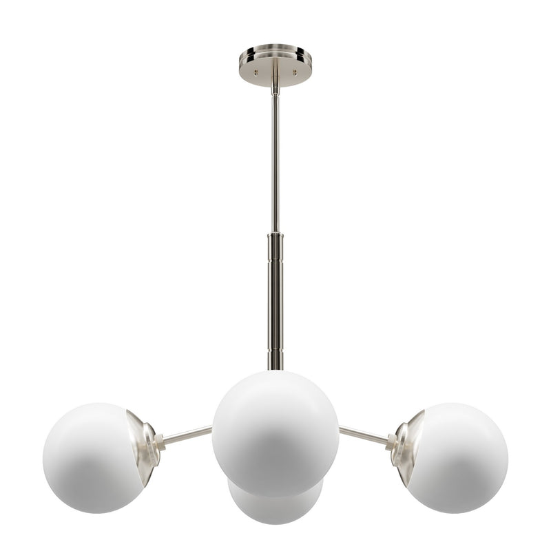 Hunter 13210 Four Light Chandelier, Brushed Nickel