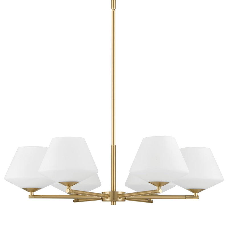 Hunter 48097 Six Light Chandelier, Alturas Gold