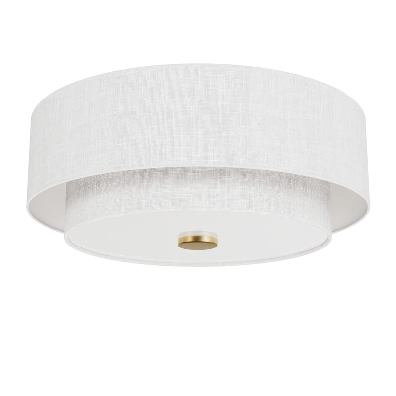 Hunter 48122 Two Light Flush Mount, Luxe Gold