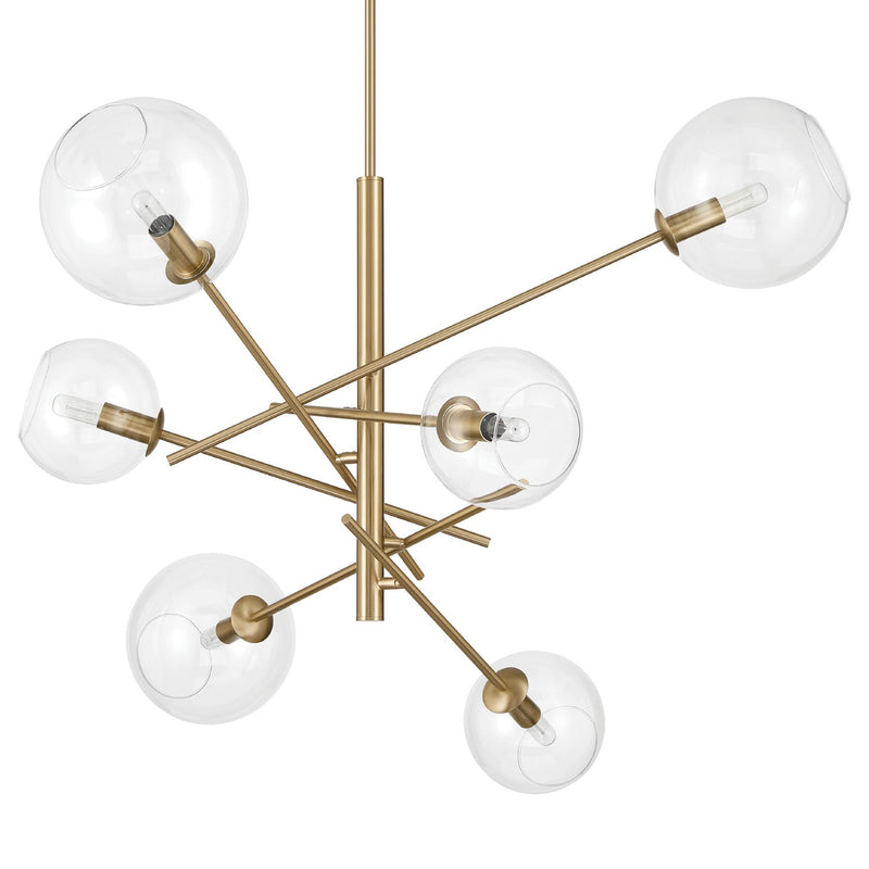 Hunter 48170 Six Light Chandelier, Alturas Gold