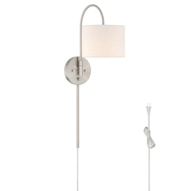 Hunter 48178 One Light Wall Sconce, Brushed Nickel