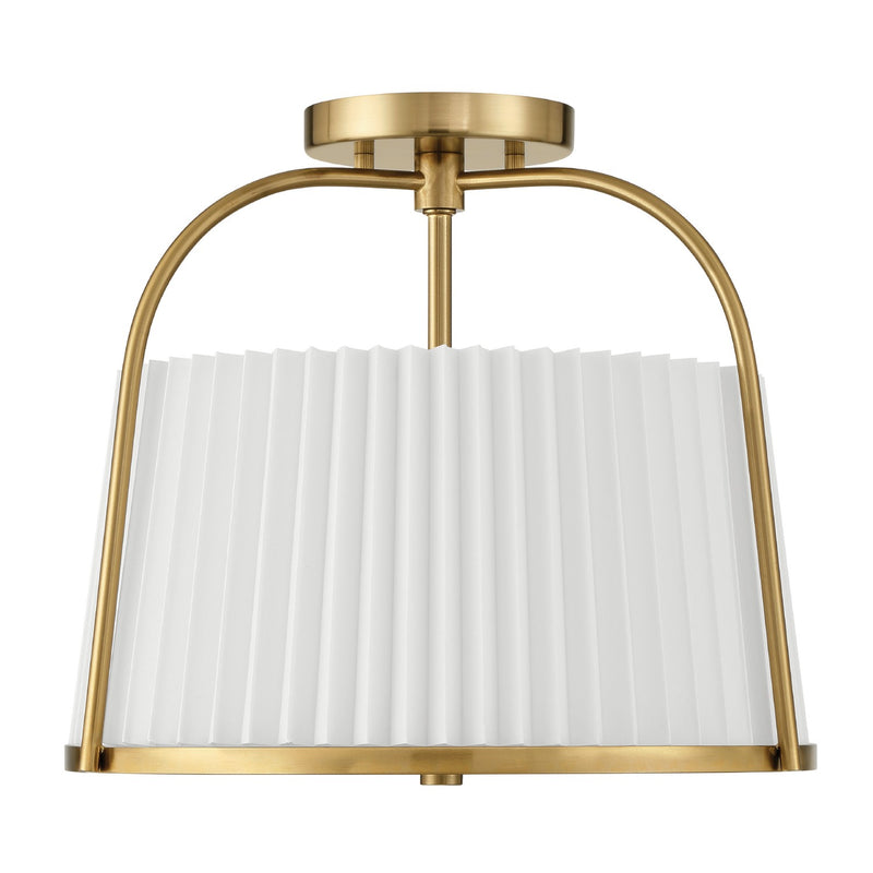 Hunter 48242 Two Light Semi Flush Mount, Alturas Gold