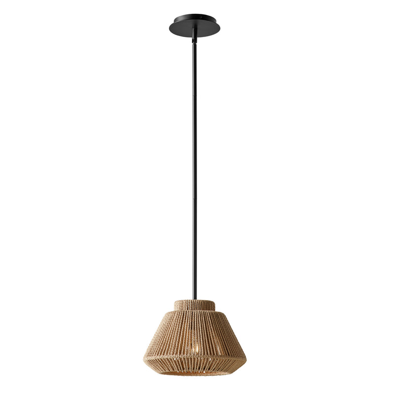 Justice Designs ECO-8290-MBLK One Light Pendant, Matte Black