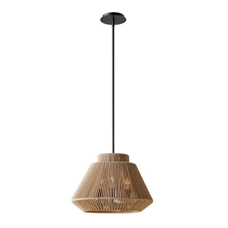 Justice Designs ECO-8291-MBLK Three Light Pendant, Matte Black