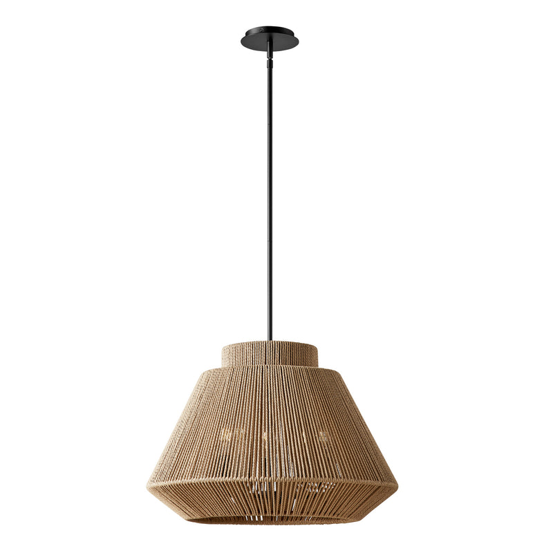 Justice Designs ECO-8292-MBLK Five Light Pendant, Matte Black