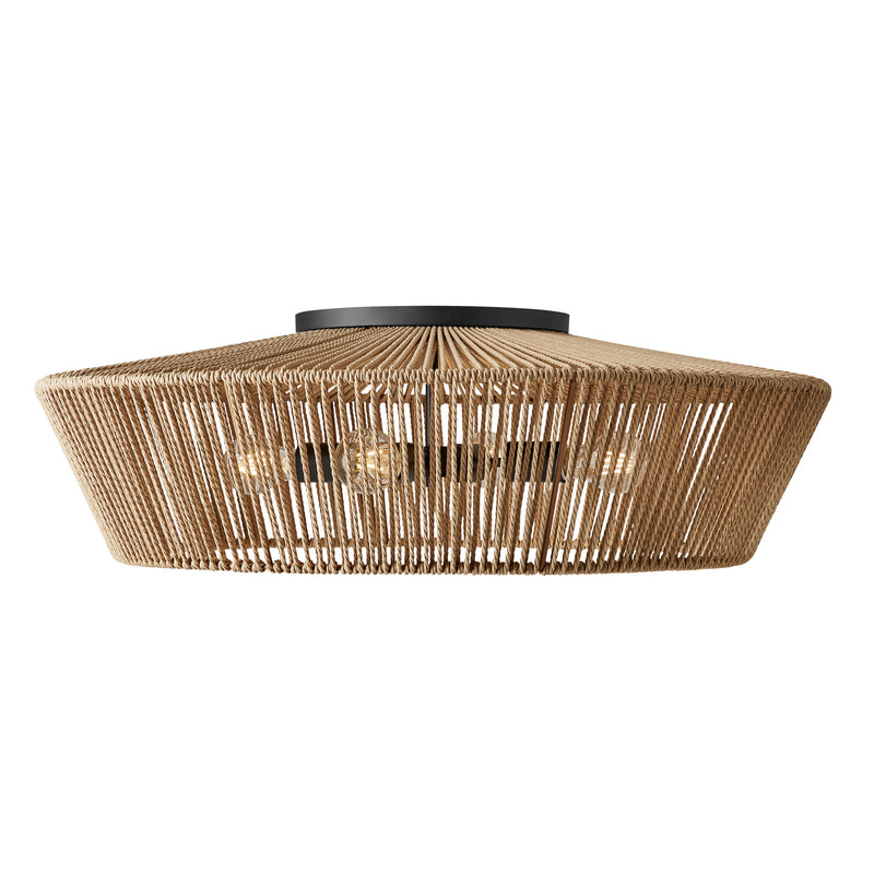 Justice Designs ECO-8293-MBLK Four Light Semi-Flush Mount, Matte Black