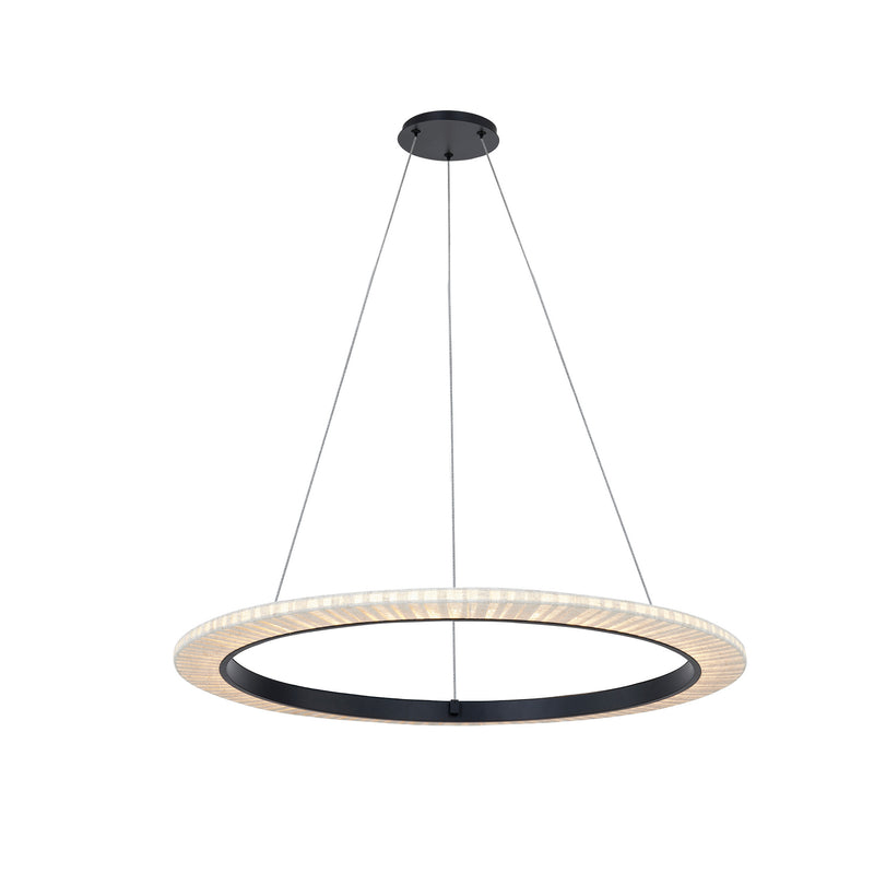 Justice Designs FAB-8336-CREM-MBLK LED Pendant, Matte Black