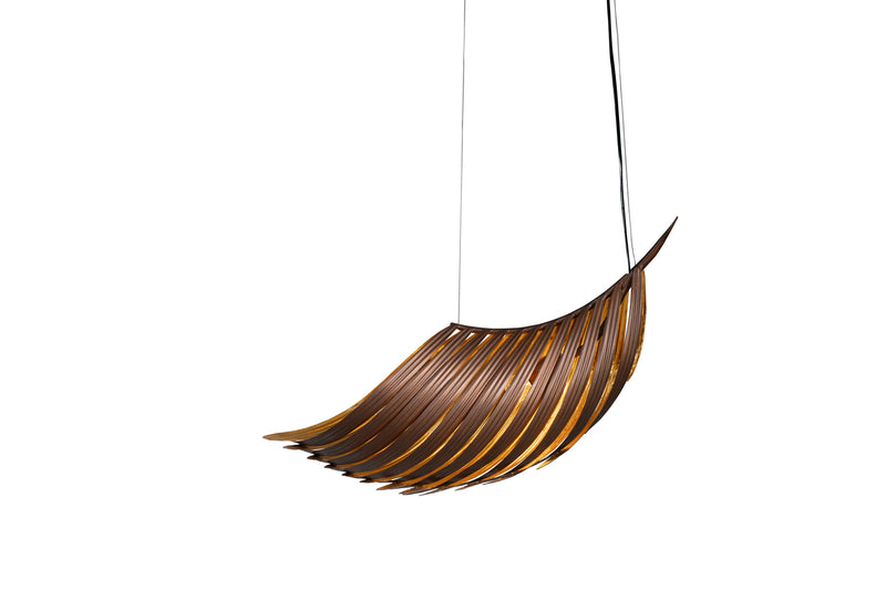 Justice Designs NSH-8323-SFBZ One Light Pendant, Soft Bronze w/Gold Leaf
