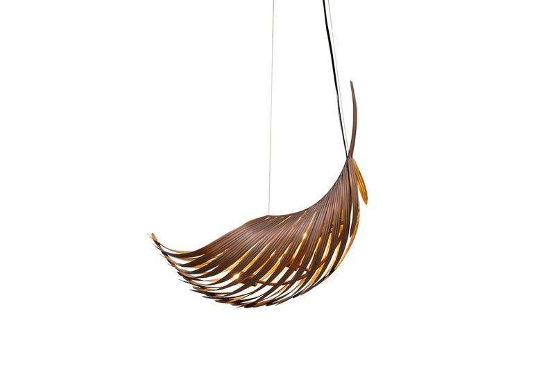 Justice Designs NSH-8328-SFBZ Three Light Pendant, Soft Bronze w/Gold Leaf