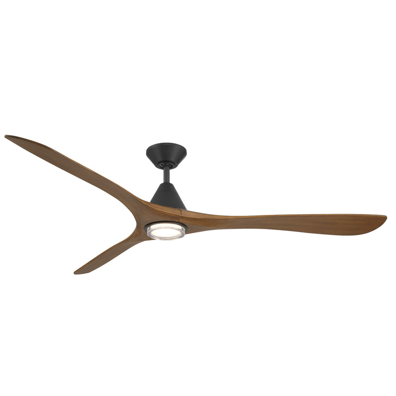 Modern Forms Fans FR-D2504-72L-MB/DK 72"Ceiling Fan, Matte Black/Distressed Koa
