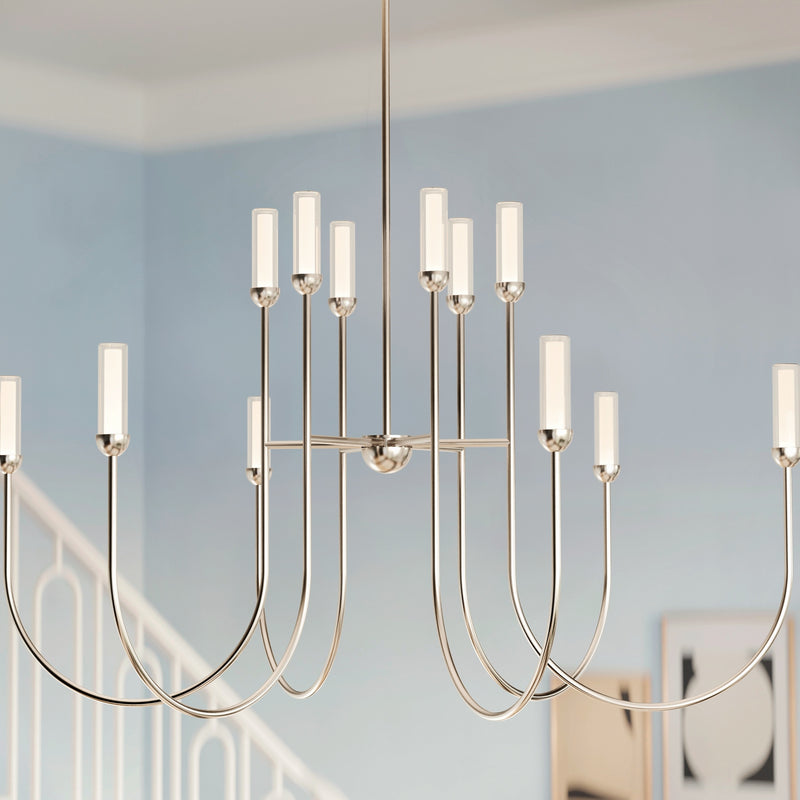Kichler 52758PNLED LED Chandelier, Polished Nickel