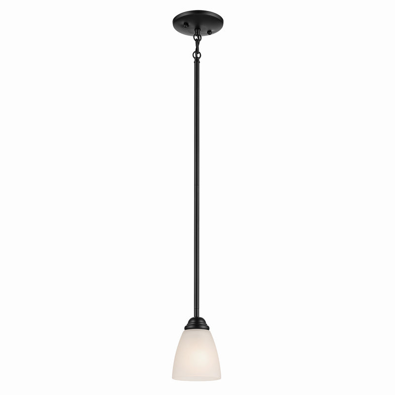Kichler 43640BK One Light Mini Pendant, Black
