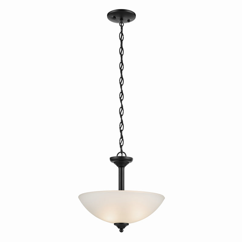 Kichler 43641BK Two Light Pendant/Semi Flush, Black