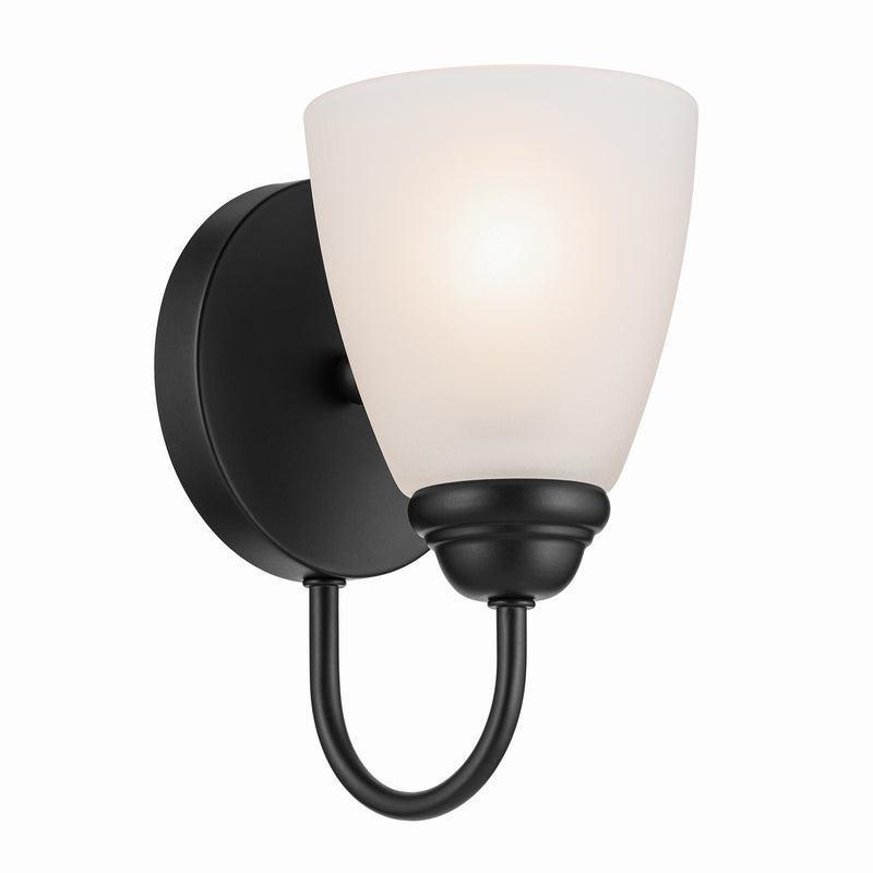 Kichler 45637BK One Light Wall Sconce, Black