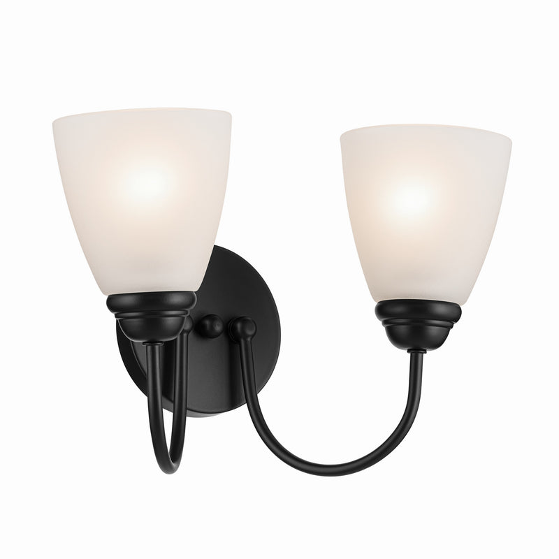 Kichler 45638BK Two Light Bath, Black