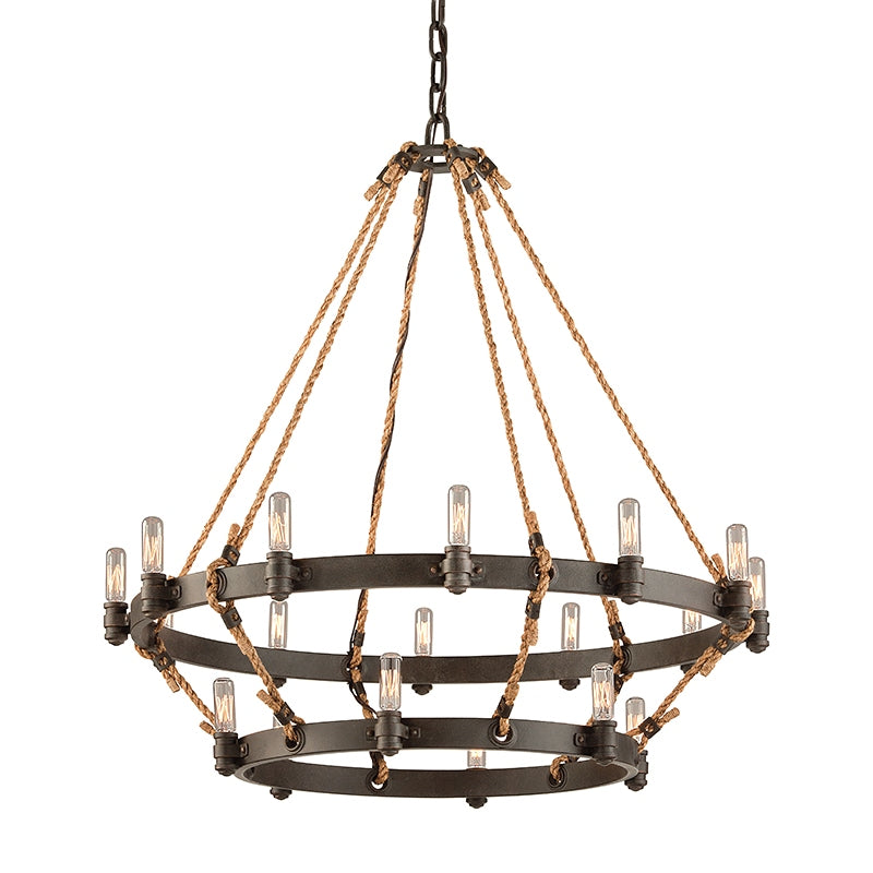 Troy Lighting F3128-HBZ 18 Light Chandelier, Heritage Bronze