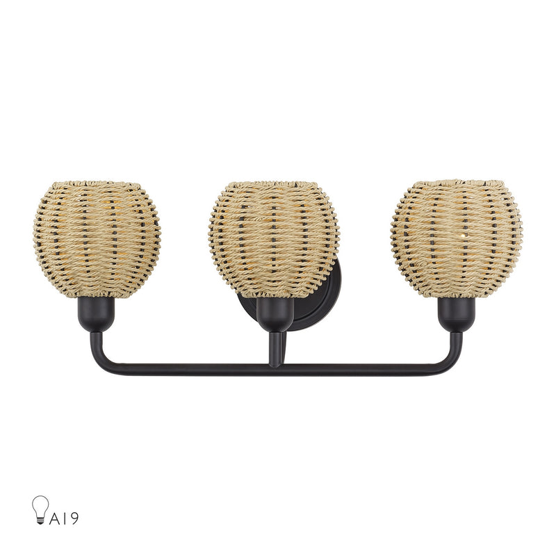 Livex Lighting 13683-07 Three Light Vanity, Bronze