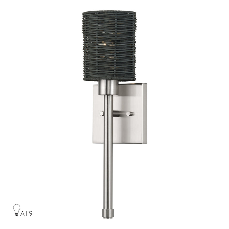 Livex Lighting 13716-91 One Light Wall Sconce, Brushed Nickel