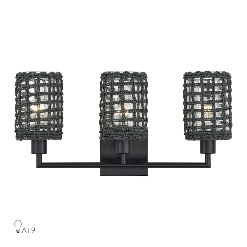 Livex Lighting 14043-04 Three Light Vanity, Black