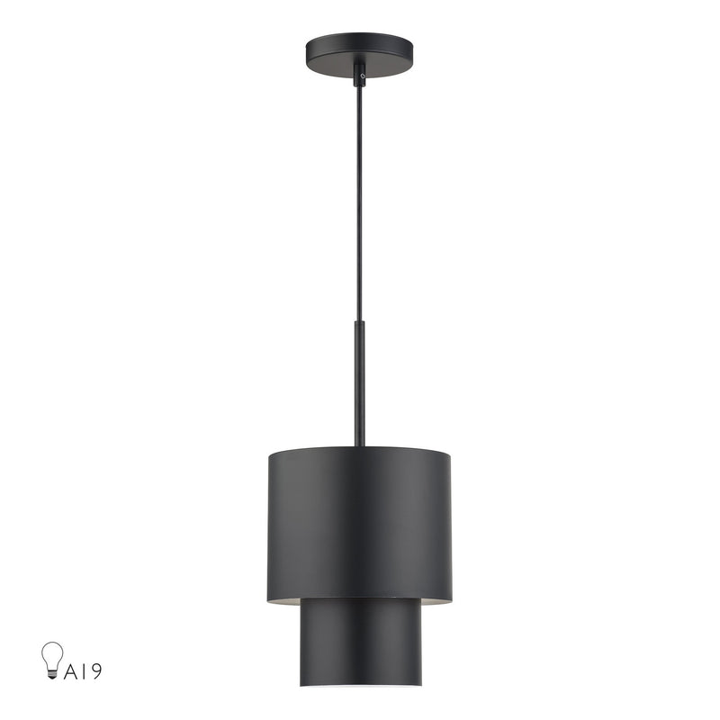 Livex Lighting 40058-04 One Light Mini Pendant, Black
