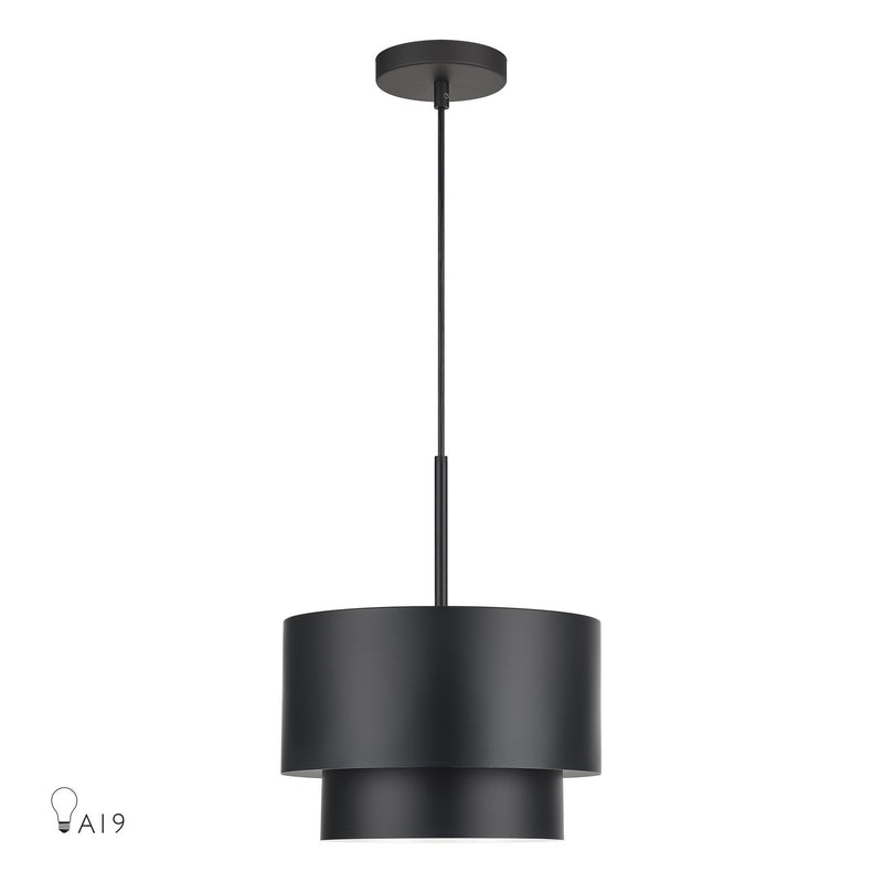 Livex Lighting 40059-04 One Light Pendant, Black