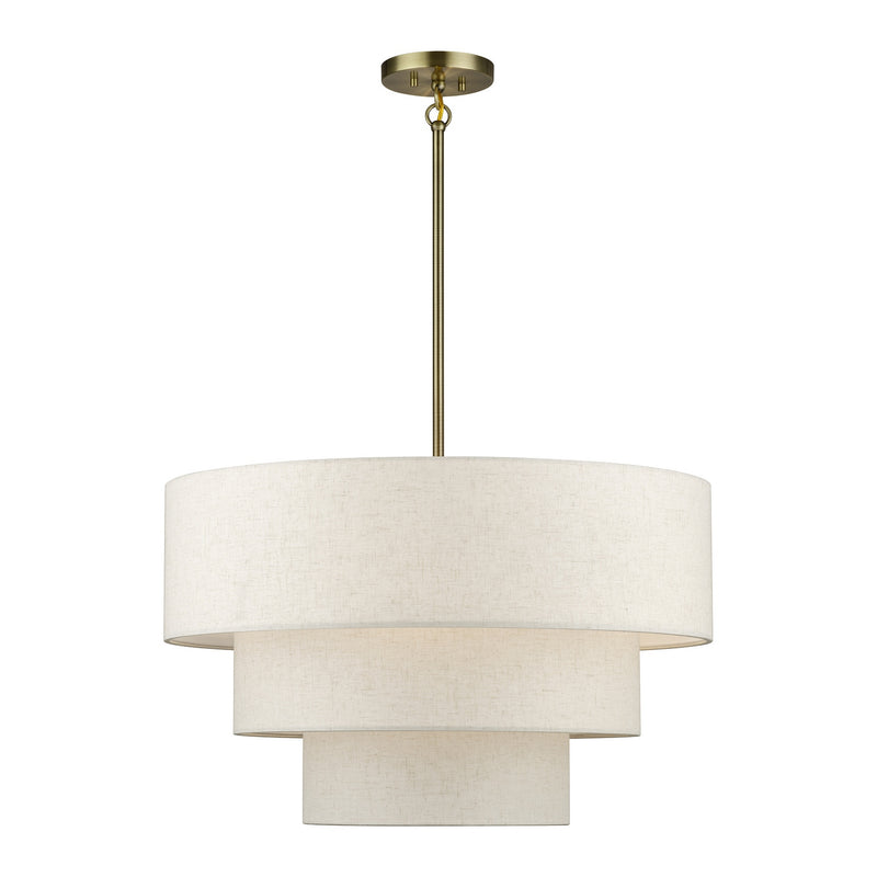 Livex Lighting 41936-01 Five Light Chandelier, Antique Brass