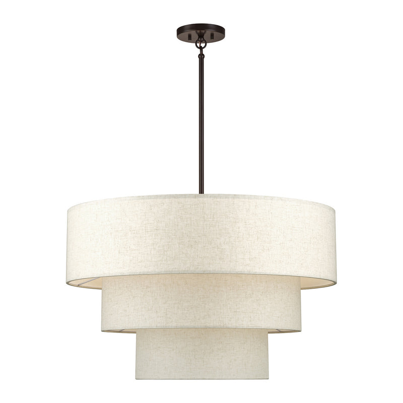 Livex Lighting 41937-92 Eight Light Chandelier, English Bronze