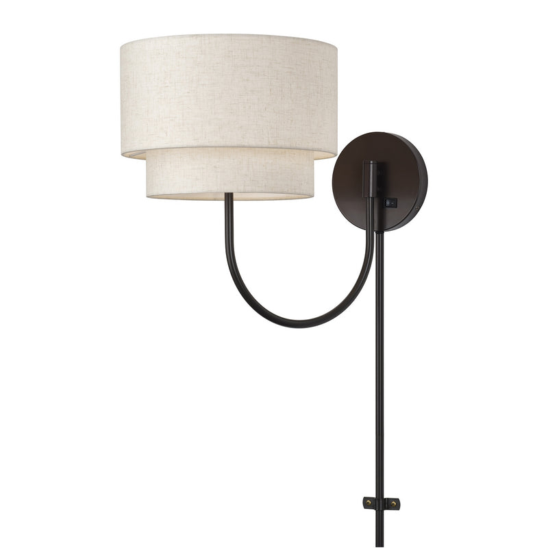 Livex Lighting 41940-92 One Light Swing Arm Wall Lamp, English Bronze