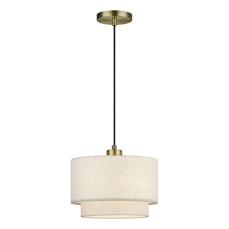 Livex Lighting 41941-01 One Light Pendant, Antique Brass