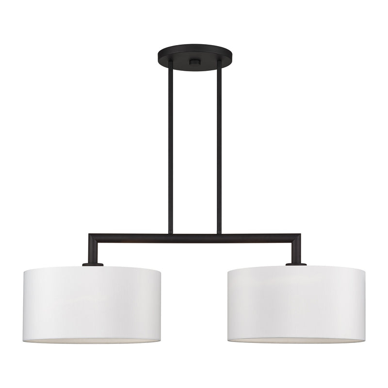 Livex Lighting 45492-04 Two Light Linear Chandelier, Black