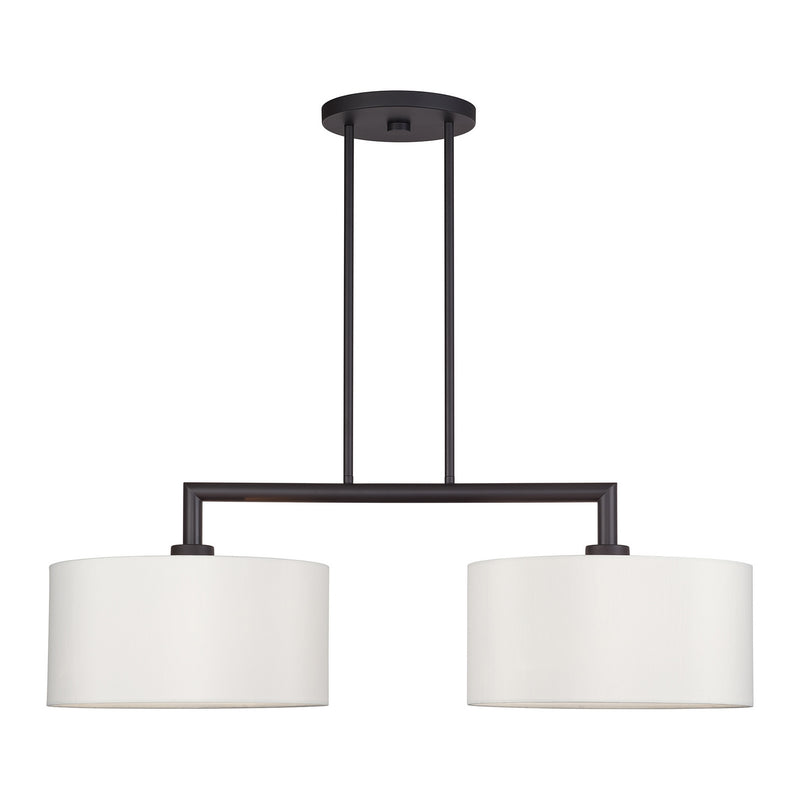 Livex Lighting 45492-07 Two Light Linear Chandelier, Bronze