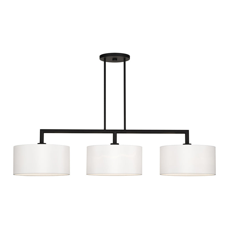 Livex Lighting 45493-04 Three Light Linear Chandelier, Black