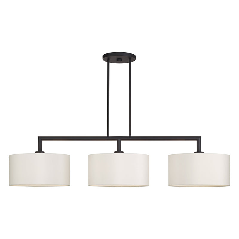 Livex Lighting 45493-07 Three Light Linear Chandelier, Bronze