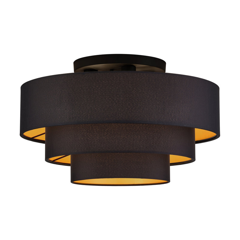 Livex Lighting 45606-04 Four Light Semi-Flush Mount, Black