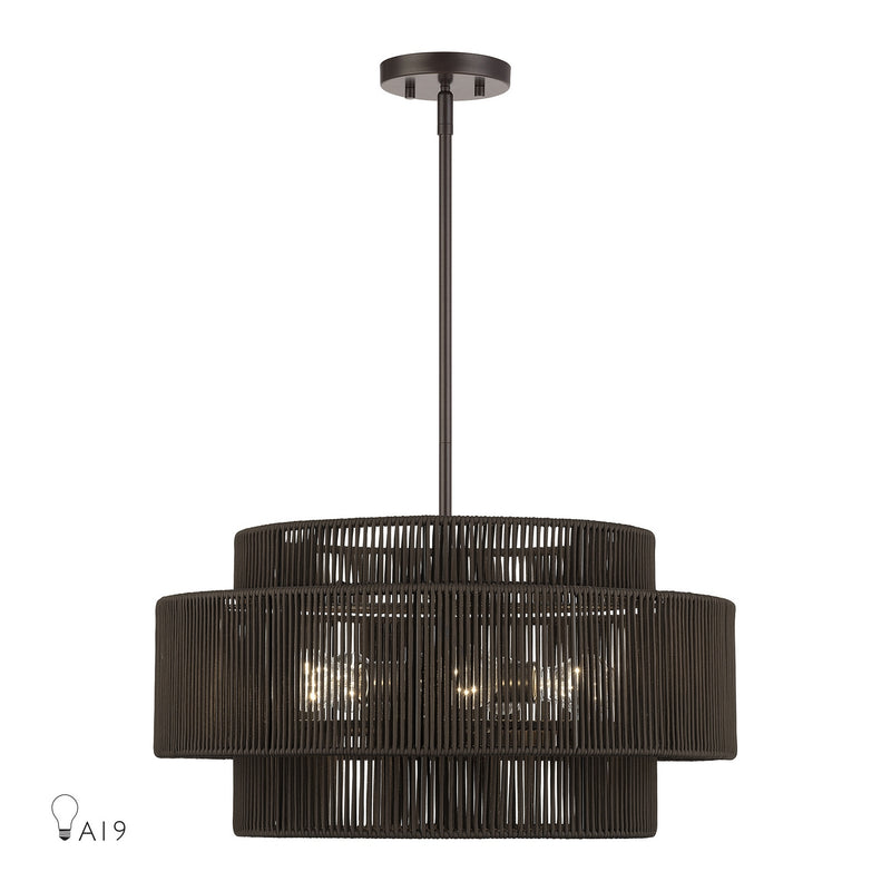 Livex Lighting 49124-92 Five Light Chandelier, English Bronze