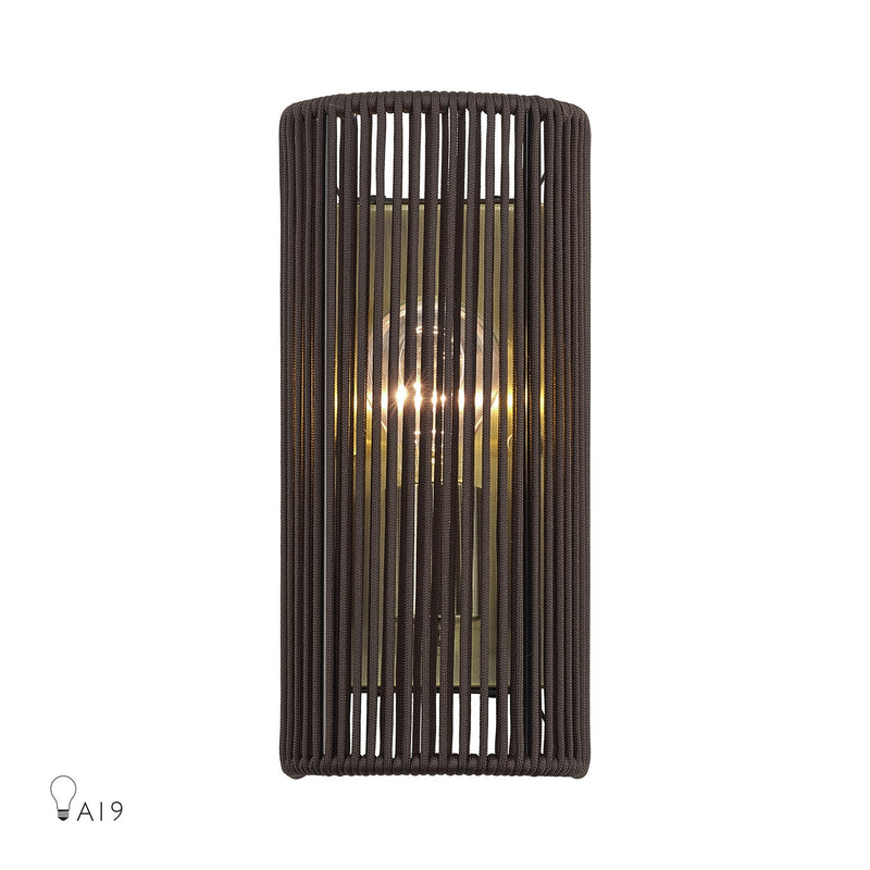 Livex Lighting 49136-01 One Light Wall Sconce, Antique Brass